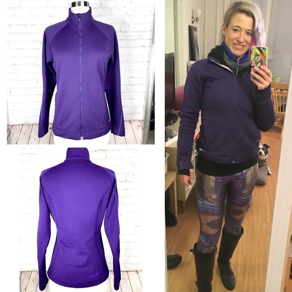 Salomon Jackets & Blazers - |•SALOMON•| Acti Therm Midweight Full Zip Mid Layer Purple Jacket